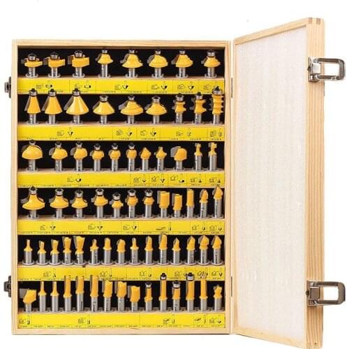 70PCS Woodworking Cutter Set Trim Hinge Mortising Wood Router Bit Milling Cutters For Tools Free Shipping Carbide Shank Mill