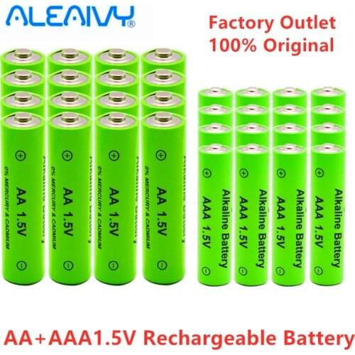 AA + AAA Rechargeable AA 1.5V 3800mAh/1.5V AAA 3000mah Alkaline Battery Flashlight Toys Watch MP3 Player Replace Ni-Mh Battery