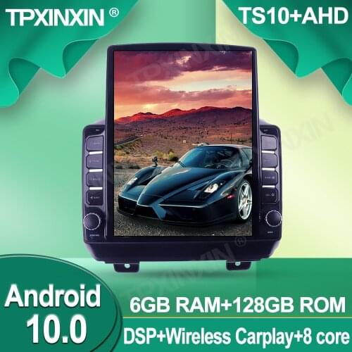 Car Radio For Jeep Wrangler 2018 Tesla Style 6+128G Android GPS Car Multimedia Tesla Player Headunit Audio Radio Navigtion DSP