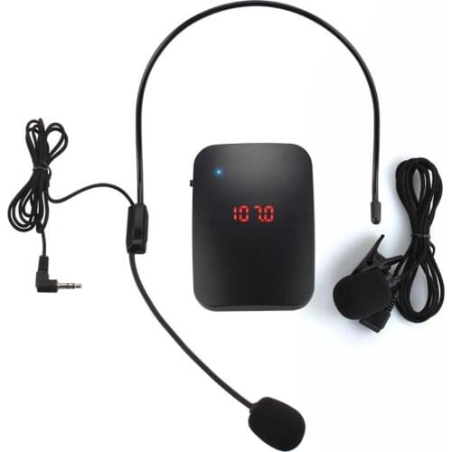 Wireless Microphone FM Radio Transmitter Headset Collar Tour Guide Clip-On Bluetooth microphone speech amplifier