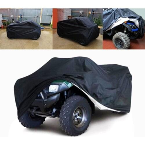 Quad Bike ATV Cover Black Waterproof Resistant Dustproof Anti-UV Motorcycle Vehicle Car ATV Covers Size up to 256*110*120cm
