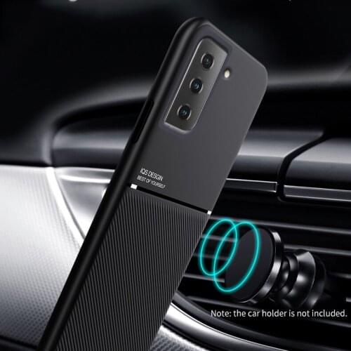 For Samsung Galaxy S21 Ultra Case Luxury Matte Leather Cover Samsung S21 Plus S 21 Ultra S21Ultra S2 1 Car Magnetic Holder Cases