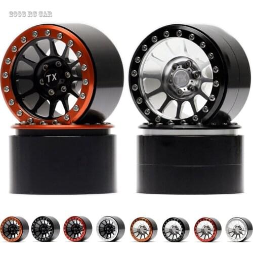 For Axial SCX10 SCX10 II 90046 90047 RR10 Wraith YETI 90056 90053 4P 2.2" Metal 12 Spokes Beadlock Wheels Rims hub NEW ENRON