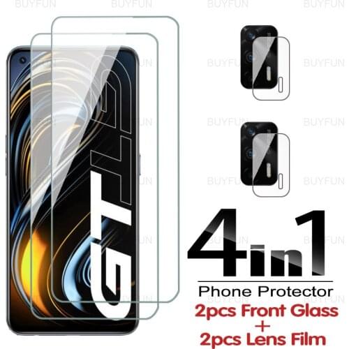 For Realme GT 5G 4in1 HD Tempered Glass Case On For Realme GT NEO realmi narzo 30 5g realmy narzo 30A Lens Protector Safety Film