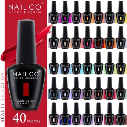 NAILCO 15ml Gel Varnish Nail Art Design Manicure 271Color Soak Off Long-Lasting Enamel Top Gel Polish UV Gel Nail Polish Lacquer