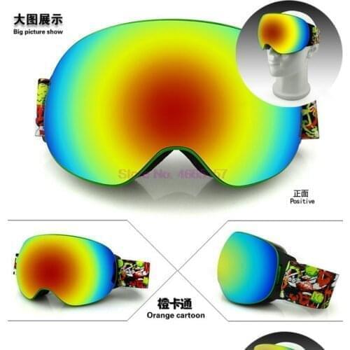 By dhl 10pcs Sunglasses Ski Goggles Men Women Spherical Double Anti-fog Skiing SnowboardGoggles Cocker Myopia Professional