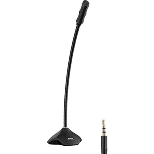 Computer Microphone Game Microphone 3.5mm Interface Plug and Play Desktop Microphone with Mute Button