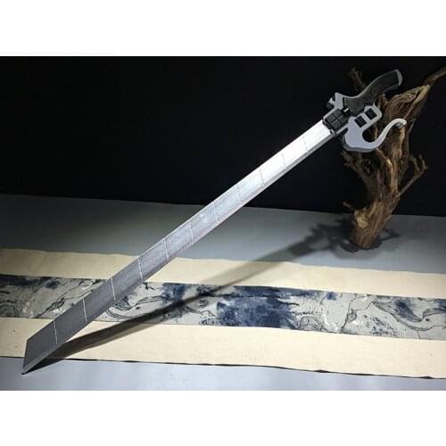 Attack On Titan Levi Ackerman Wooden Sword Cosplay Levi Ackerman Sword Simulation Weapon Prop