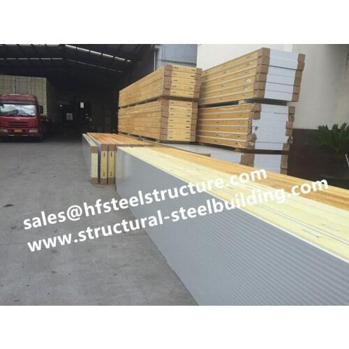 Metal thermal insulation 100mm thick PU panel freezer room with camlock