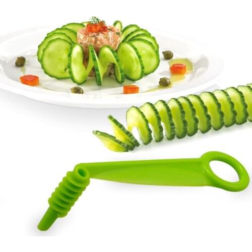 Multifunctional Spiral Slicer Cutter Cucumber Fruit Vegetable Rotating Slicing Restaurant Dish Decoration Kitchen Food Processor