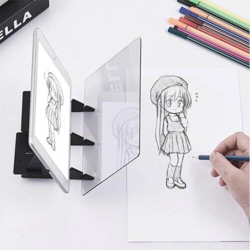 New Tracing Drawing Board Lens Sketch Specular Reflection Dimming Bracket Holder Painting Mirror Plate Tracing Painting Board