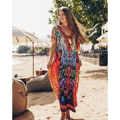 New Plus size Beach Cover up Sarong 2021 Robe de plage Quick drying Swim cover up Bikini Cover up Pareo Beachwear Sexy Long