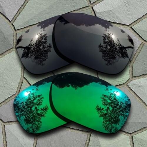 Grey Black&Jade Green Sunglasses Polarized Replacement Lenses for Oakley Twoface