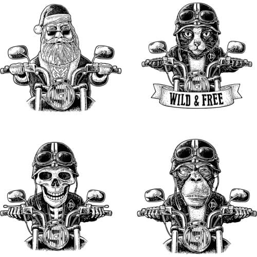 DABOXIBO Santa Claus Riding A Motorcycle Clear Stamps Mold For DIY Scrapbooking Cards Making Decorate Crafts 2020 NEW Arrival