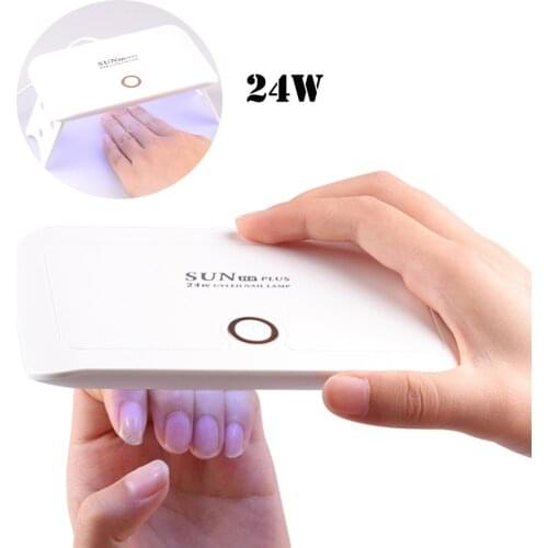 Foldable UV Nail Lamp 24W Sun Mini Plus H8 UV Lamp Gel Nail Polish Dryer Portable LED Nail Lamp