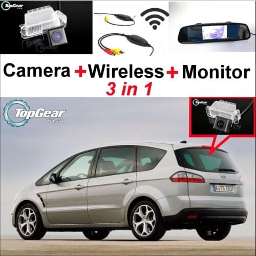 3 in1 Special Camera + Wireless Receiver + Mirror Monitor Easy DIY Parking System For Ford S-Max S Max Smax 2010~2014