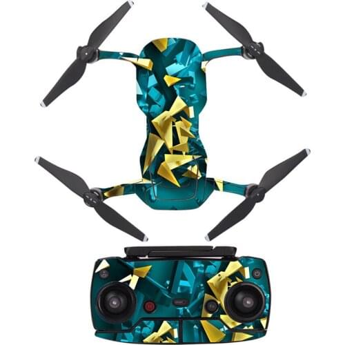 3D Pattern Style Decal Skin Sticker For DJI Mavic Air Drone + Remote Controller + 3 Batteries Protection Film Cover A0232