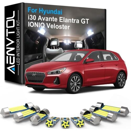 AENVTOL Canbus Interior Lights LED For Hyundai i30 PD IONIQ Veloster Avante Elantra AD CN GT 2012 2013 2017 2018 2019 2020 2021