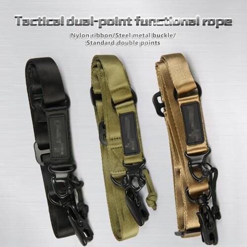ActionUnion Tactical Sling Two Point Rifle Sling Gun Belt Strap with Metal Buckle MS2 Army Military Rope Airsoft Outdoor Hunting