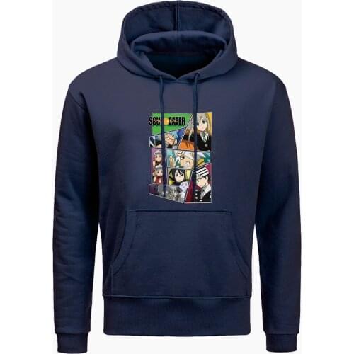2019 Japanese Anime Hoodies Soul Eater Fashion Print Sweatshirt Hooded Autumn Cool Cartoon Sweatshirt Winter Harajuku Streetwear