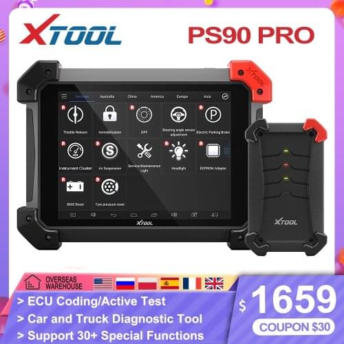 XTOOL PS90 PRO Car and Truck Diagnostic tool OBD2 mileage adjustment immobilizer EPS on Android system wift BT Update Online NEW