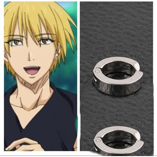 1 Pcs Cartoon Anime Kuroko No Basket Kise Ryota Cosplay Stud Earrings Kurokos Basketball Yukina Kou Ear Clip Figure Toys Gifts