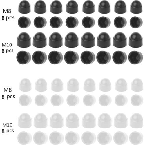 16Pcs/set Universal M8 M10 Screw Protection Cap Anti-dust Rust Auto Nut Protective Cover Car Interior Accessories