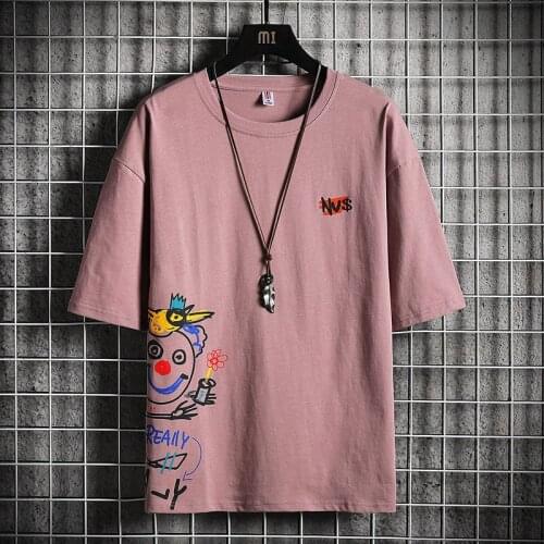 2021 new Mens Oversized T-shirt Men 2021 Summer Top Graphic T-shirts Harajuku 100% Cotton Tshirt Male White T Shirt For Men