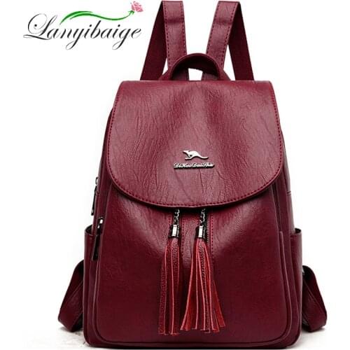 2020 New Women Backpacks High Quality Leather Women Backpacks Large Capacity School Bags Travel Backpacks Designer Bags mochila