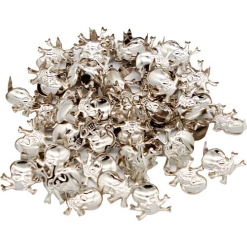 50 Metal DIY Pyramid Rivets Pyramids Decorative Rivets Skull Shape for