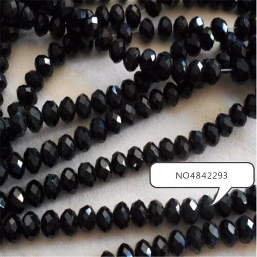 AFABE 4/6/8mm Rondelle faceted Crystal Glass Beads Loose Spacer Round Beads for Jewelry Making free shipping