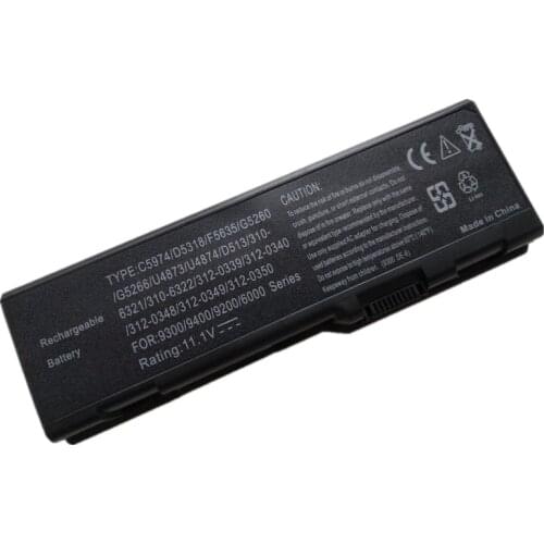 C5974 F5635 G5266 U4874 D5318 U4873 Laptop Battery For Dell Inspiron 9200 9300 9400 XPS Gen 2 E1505 E1705 Precision M6300 M90
