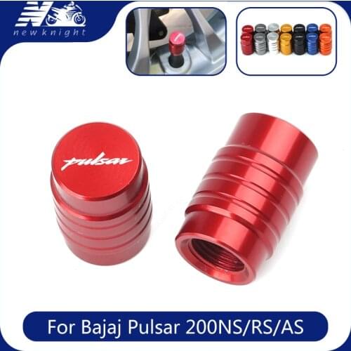 For Bajaj Pulsar 200 NS/RS/AS With Logo(Pulsar) Motorcycle Wheel Tire Valve Stem Caps Dust Aluminum Airtight Cover Accessories