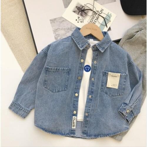 Boys Spring Denim Jacket Top For Teens Teenage Teen Big Girls Coat 9 To 14 Years Children Clothing Blouse Baby Kids Clothes