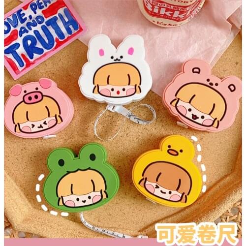 Leather Tape Measure Cartoon Cute Measurement Waist Measurement Bust Mini Small Clothing Ruler Soft Tape Tape Measure