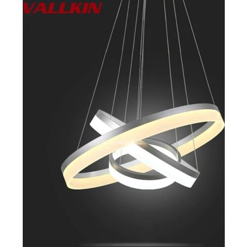 Ring circles modern led pendant lights for hotel room acrylic cerchio anello lampadario lighting lamp lamparas modernas