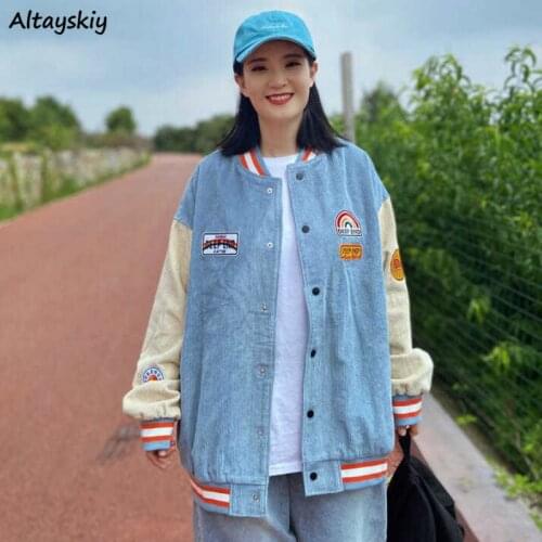 Jackets Women Spring Autumn Corduroy Japanese Style Harajuku Bf Couple Loose Students Preppy Womens Outwear Casual Coats Fashion