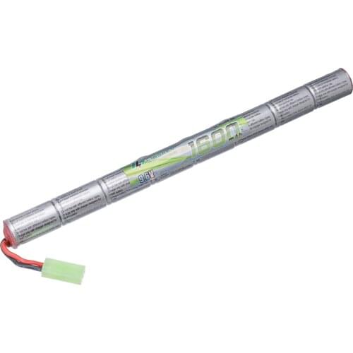 Limskey 2/3A 9.6v 1600mAh Stick NIMH Airsoft Guns Battery Pack with Mini Tamiya Connector for AK47, MP5K, RPK, PKM, G36C, MC51