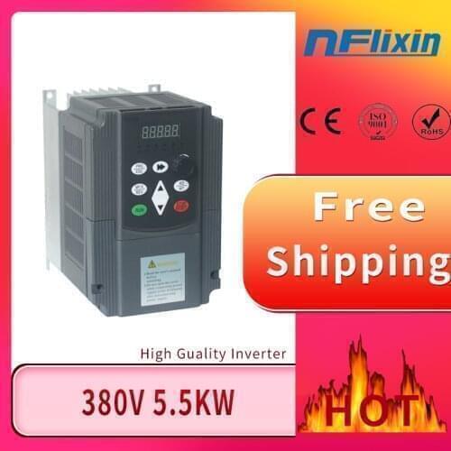 Nflixin VFD 3Phase 380V 4kw /5.5kw/ Input And Output Motor Frequency Converter
