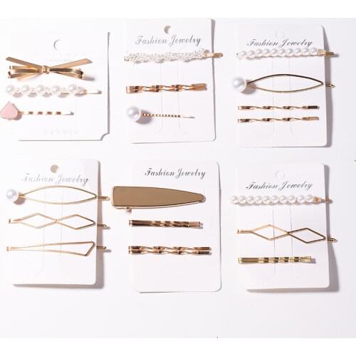 2020 NEW 3Pcs/Set Women Pearl Metal Hair Clips Bobby Pin Barrette Hairpin Hair Styling Accessories Tools Headdress New Arrival