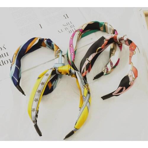 Korean Fashion Girls High Quality Style Hari Hoop Women Hot Sale Cross Headwear Classical Knotted Hair Band Widened Hairband