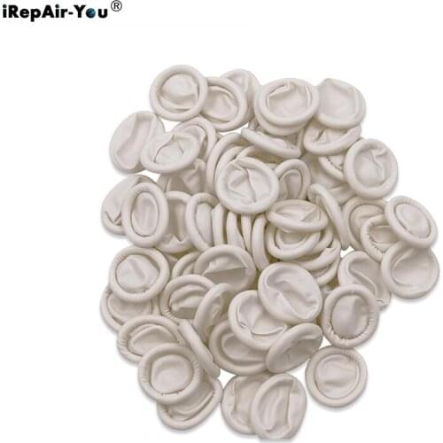 100 x Disposable Fingertips Protector Gloves Natural Rubber Non-slip Anti-static Latex Finger Cots Fingertips Durable Tool