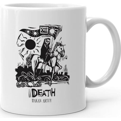 Personalized Tarot Death (Death) White Mug Cup