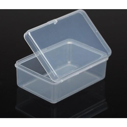 7.6*5.2cm High Quality PP Plastic Transparent Storage Box Name Card Small Item Box Makeup Organizer
