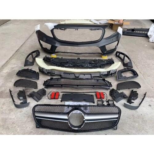 Suitable for Benz Mercedes Gla Refit Amg45 Large Package X156 Front Middle Net Rear Bar Lip Throat Tail
