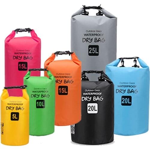 Portable Waterproof Outdoor Backpack Dry Bag Swimming Bag Roll Top Sack Water Floating Bag For Boating Fishing Surfing XA249Y