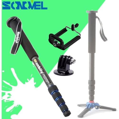 Manbily C-222 Carbon fiber Camera monopod portable professional DSLR monopod For Canon Eos Gopro Sony Olympus Nikon DSLR Max 65"