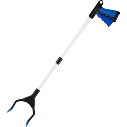 Foldable Long Trash Clamps Grab Pick Up Tool Curved Handle Garbage Clip Portable