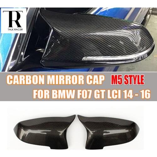 M Style Carbon Fiber Front Side Mirror Cover Cap for BMW F07 GT 535i 550i 530d 535d LCI 2014 2014 2016