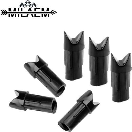 12/24/50pcs Archery Half-moon Crossbow Arrow Nock OD 8.8mm ID 7.6mm Crossbow Carbon Arrow DIY Outdoor Shooting Hunting Accessory